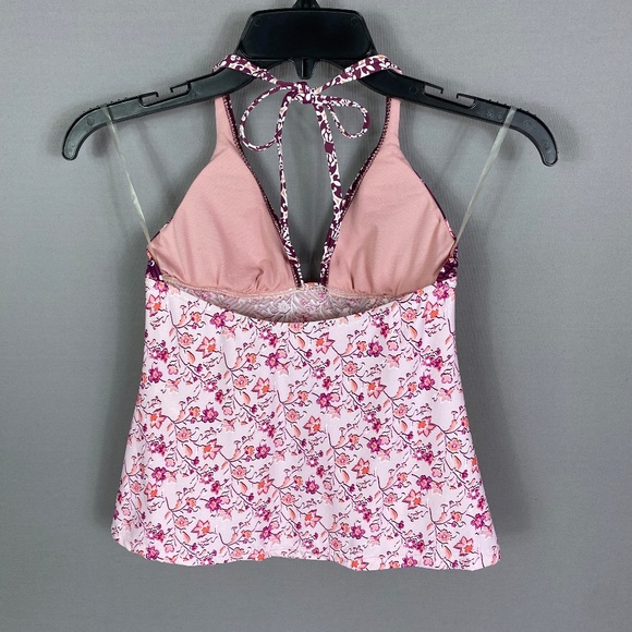 Lucky Brand Womens Floral Color Block Tankini TOP ONLY in Pink Size XS - Picture 5 of 8